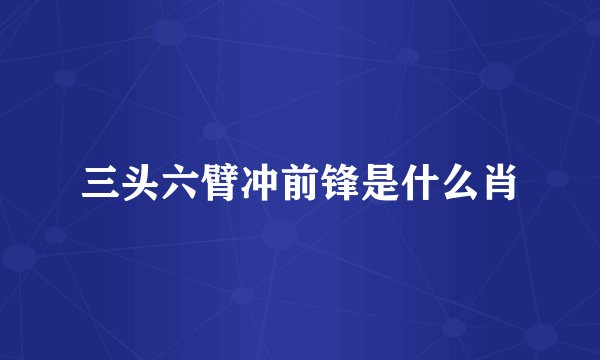 三头六臂冲前锋是什么肖