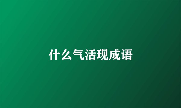什么气活现成语