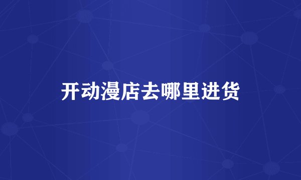开动漫店去哪里进货