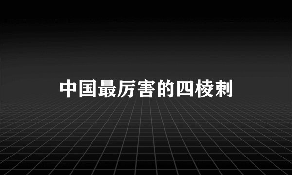 中国最厉害的四棱刺