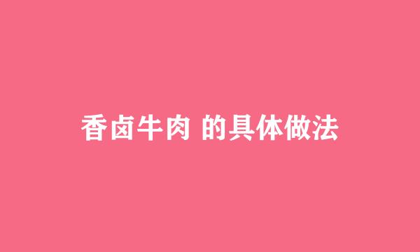 香卤牛肉 的具体做法