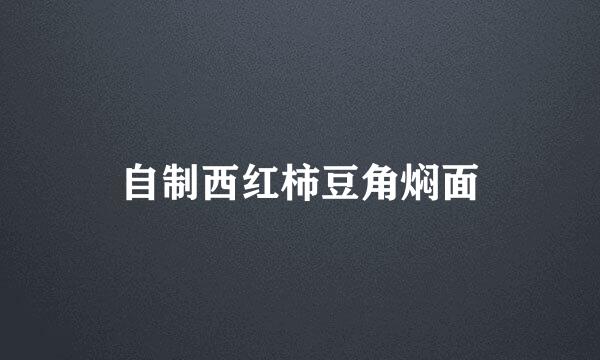自制西红柿豆角焖面