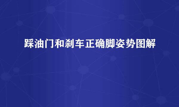踩油门和刹车正确脚姿势图解