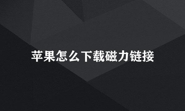 苹果怎么下载磁力链接