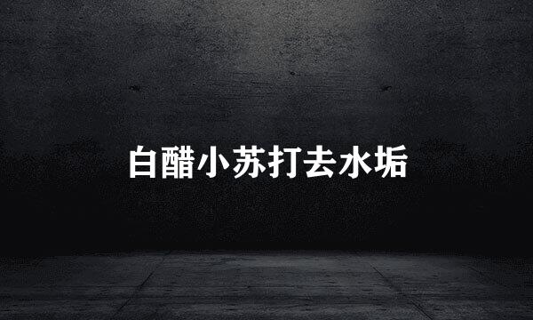 白醋小苏打去水垢