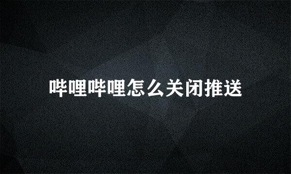 哔哩哔哩怎么关闭推送
