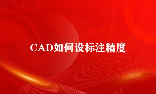 CAD如何设标注精度