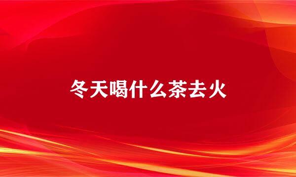 冬天喝什么茶去火