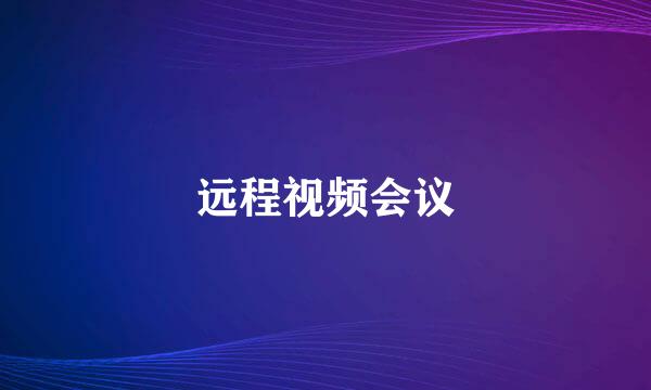 远程视频会议