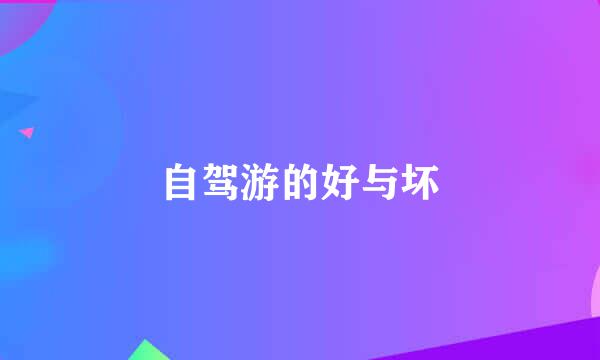 自驾游的好与坏