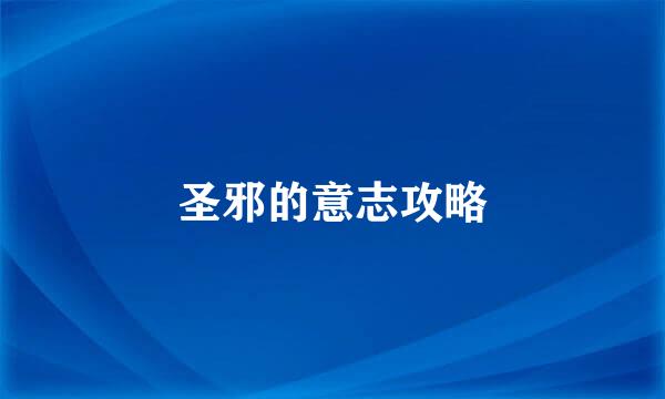 圣邪的意志攻略