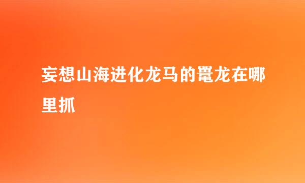 妄想山海进化龙马的鼍龙在哪里抓