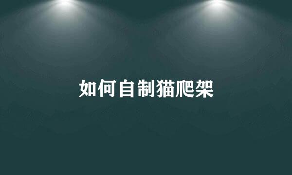 如何自制猫爬架
