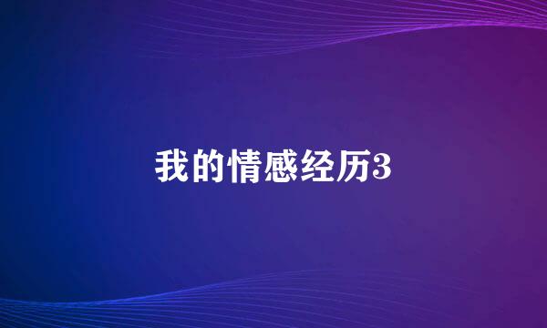 我的情感经历3