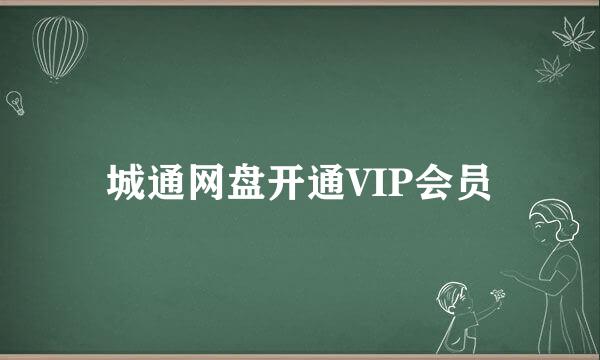 城通网盘开通VIP会员