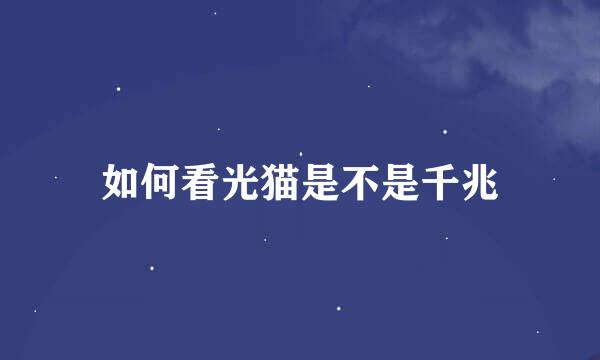 如何看光猫是不是千兆