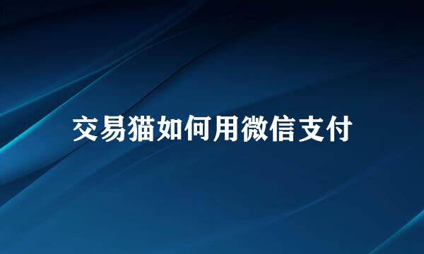 交易猫如何用微信支付