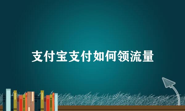支付宝支付如何领流量