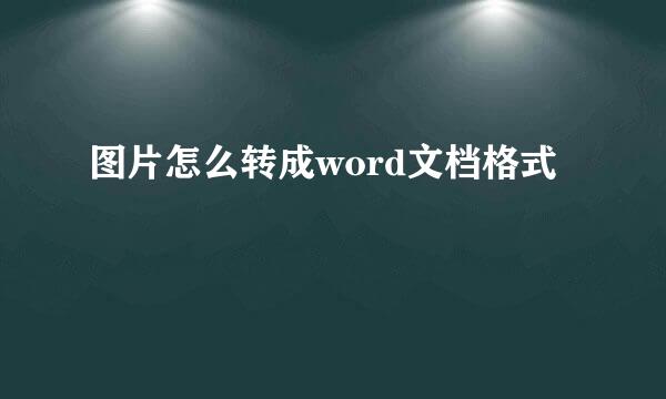 图片怎么转成word文档格式