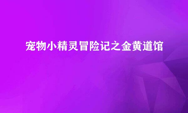 宠物小精灵冒险记之金黄道馆