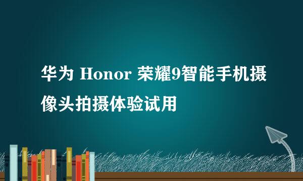 华为 Honor 荣耀9智能手机摄像头拍摄体验试用