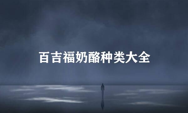 百吉福奶酪种类大全