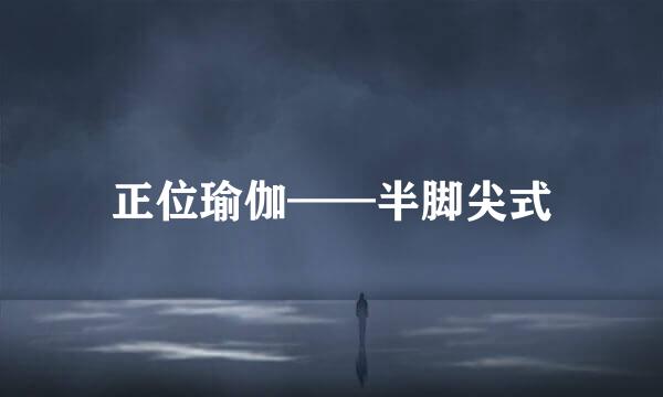 正位瑜伽——半脚尖式
