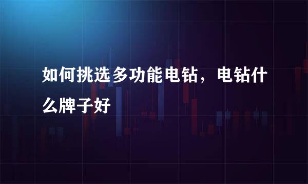 如何挑选多功能电钻，电钻什么牌子好