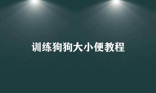 训练狗狗大小便教程