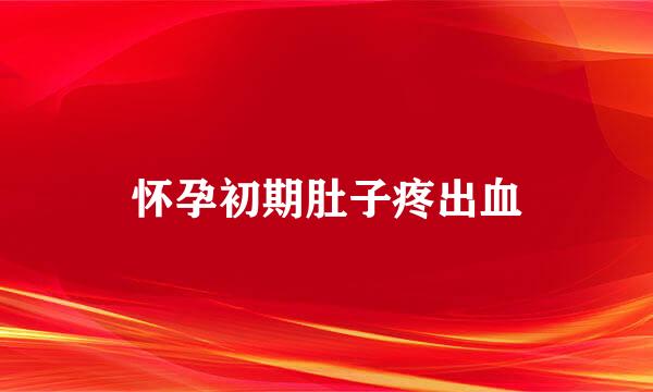 怀孕初期肚子疼出血