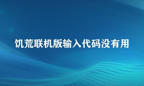 饥荒联机版输入代码没有用
