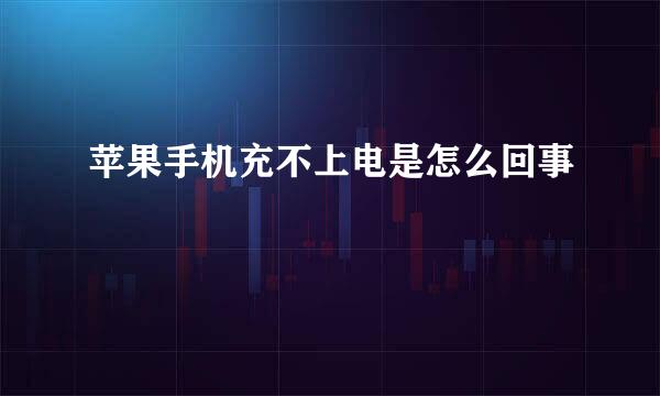 苹果手机充不上电是怎么回事