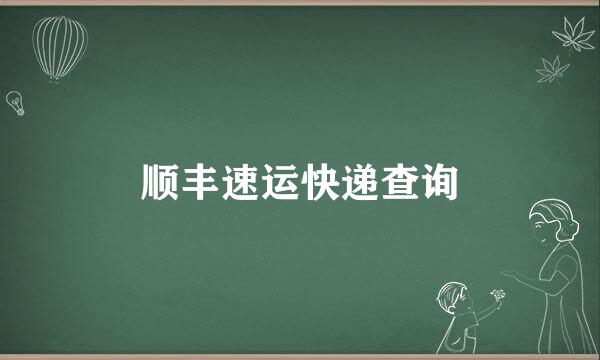 顺丰速运快递查询