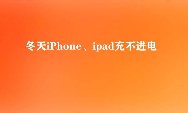 冬天iPhone、ipad充不进电