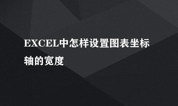EXCEL中怎样设置图表坐标轴的宽度