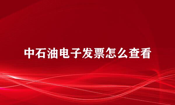中石油电子发票怎么查看