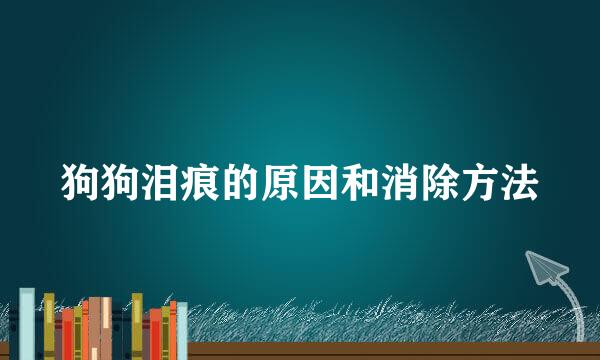 狗狗泪痕的原因和消除方法