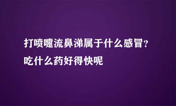 打喷嚏流鼻涕属于什么感冒？吃什么药好得快呢