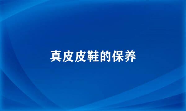 真皮皮鞋的保养