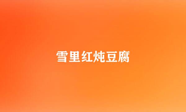 雪里红炖豆腐
