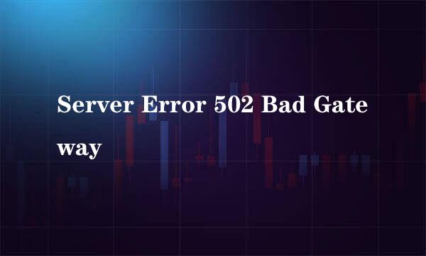 Server Error 502 Bad Gateway