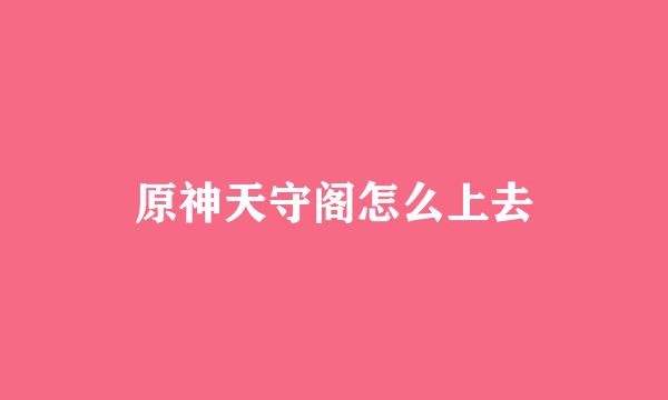 原神天守阁怎么上去