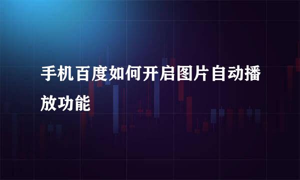 手机百度如何开启图片自动播放功能