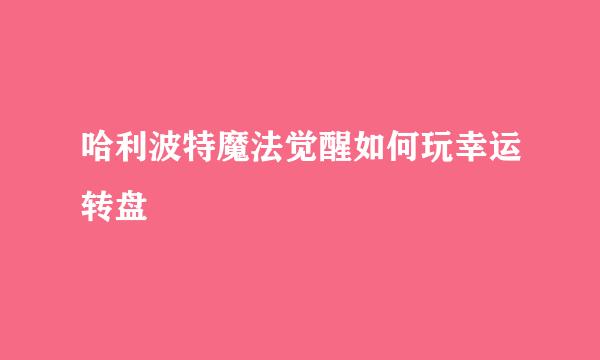 哈利波特魔法觉醒如何玩幸运转盘