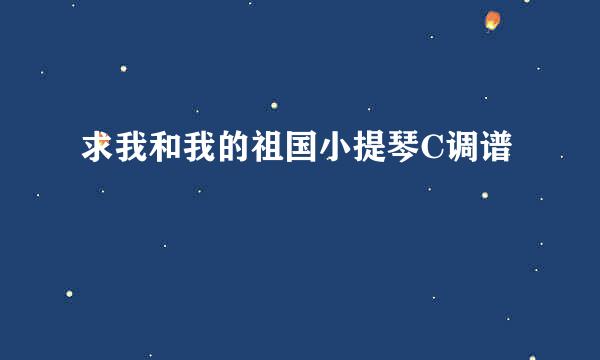 求我和我的祖国小提琴C调谱