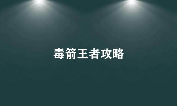毒箭王者攻略