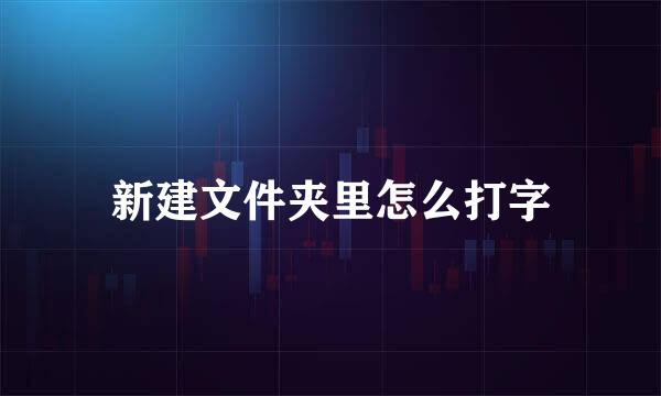 新建文件夹里怎么打字