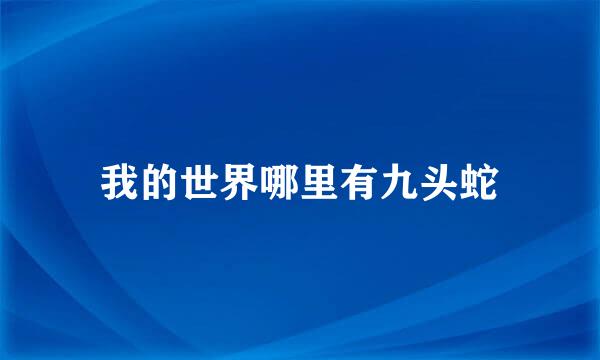 我的世界哪里有九头蛇