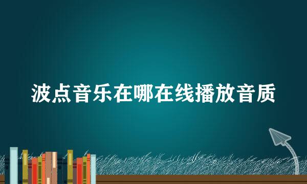 波点音乐在哪在线播放音质
