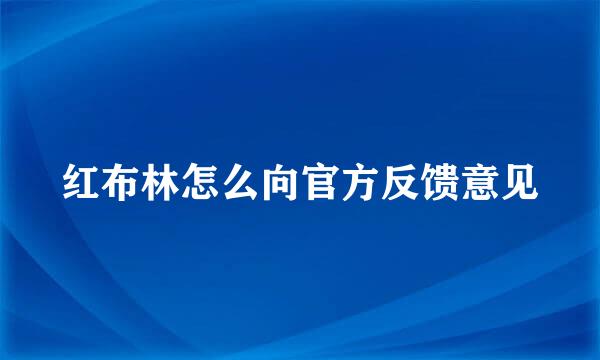 红布林怎么向官方反馈意见